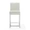 Manhattan Comfort Element 24" Faux Leather Counter Stool in Pearl White and Polished Chrome (Set of 2) 2-CS003-PW - alternate 4